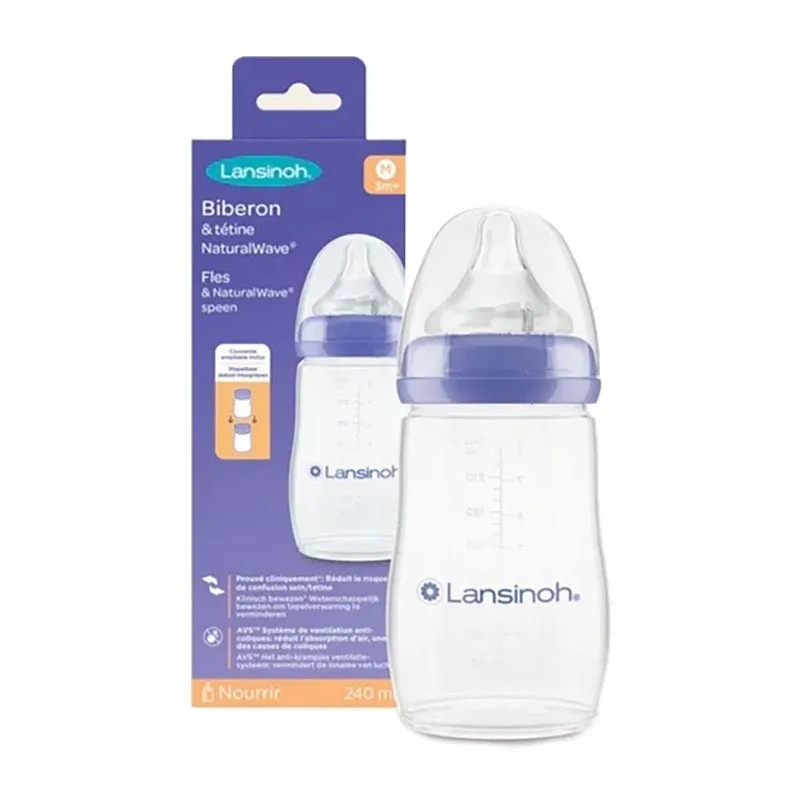 4 Biberons PP Natural Wave  240 ml-0