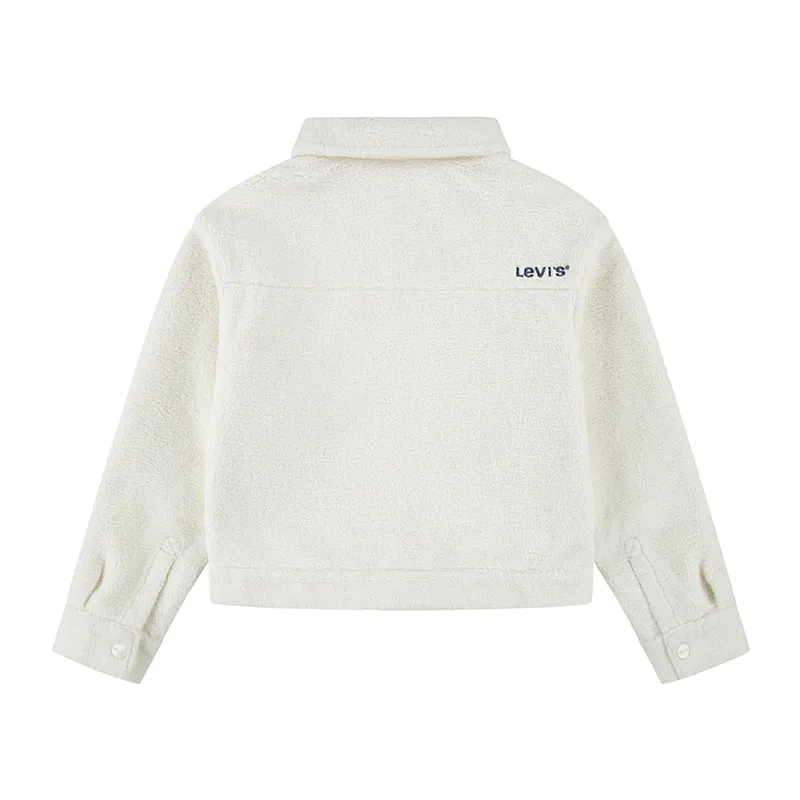 Veste sherpa Junior Trucker - Egret-2