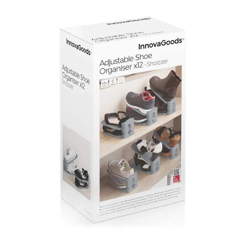 Range-chaussures réglable 6 paires - 10x10x26cm-3