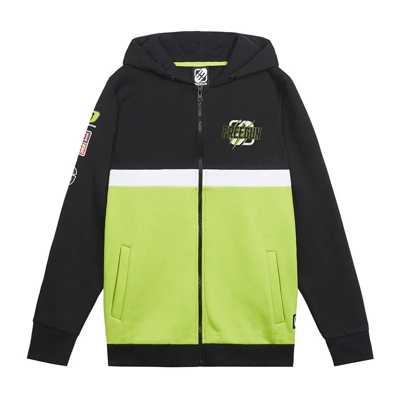 Veste à capuche Garçon Racing - Vert/Noir-0