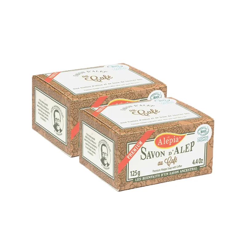 2 Savons d'Alep premium au Café BIO - 2x125g-0