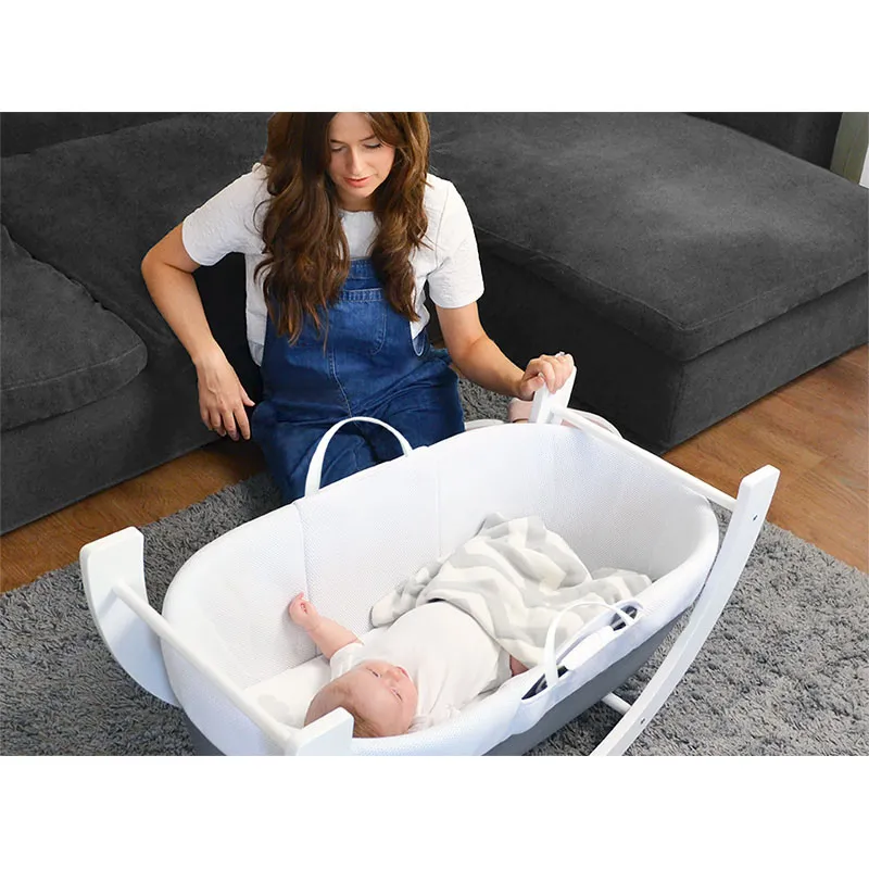 Couffin avec support Gris/Blanc - 0m+-12