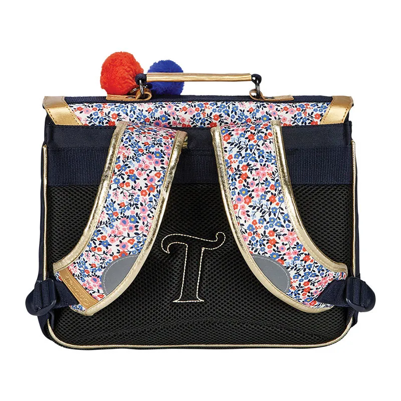 Cartable 32 cm Jardin d'été Antonia - Bleu-4