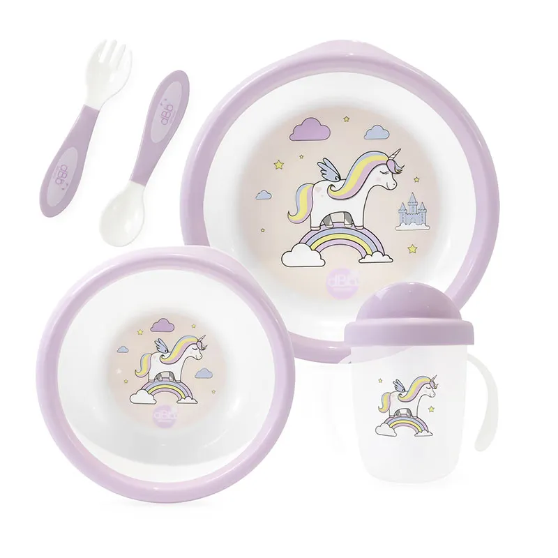 Coffret repas Licorne Violet - 4m+-0