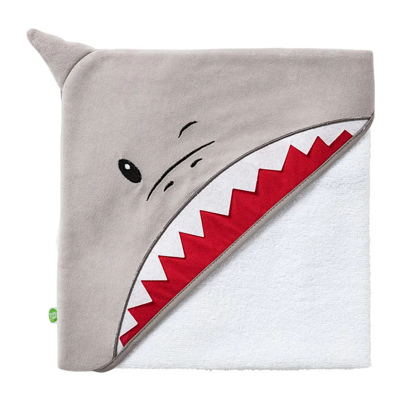 Cape de bain Coton Requin - 75x75cm-1