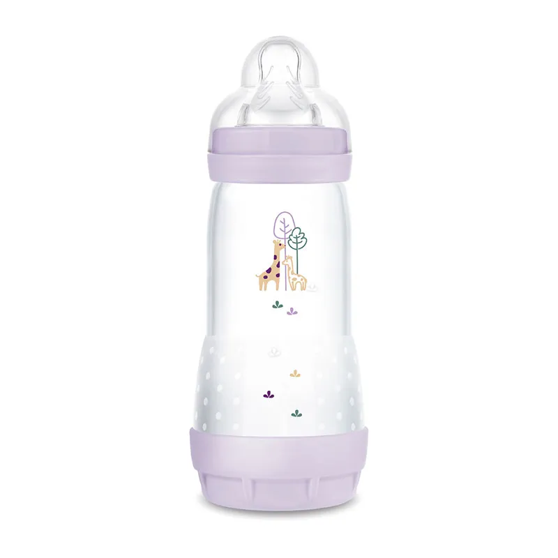 2 Biberons Easy Start anti-colique 320ml Tétine 3 - Lilas/Sable-1