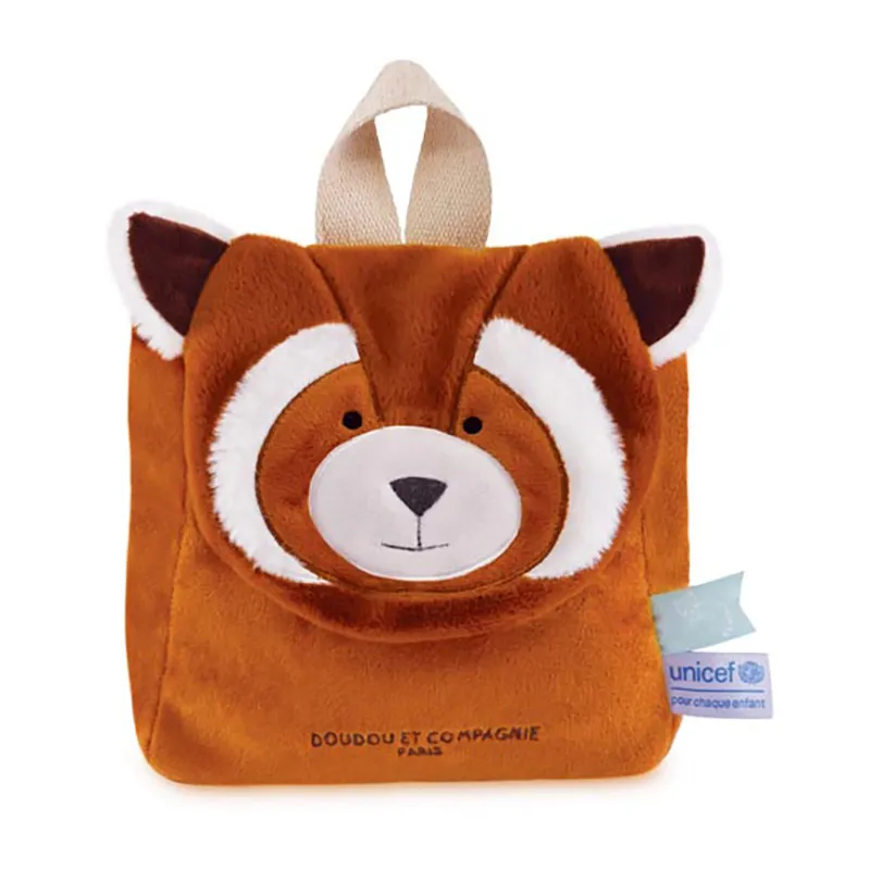 Sac à dos peluche Panda Roux Unicef - 22x25cm-0
