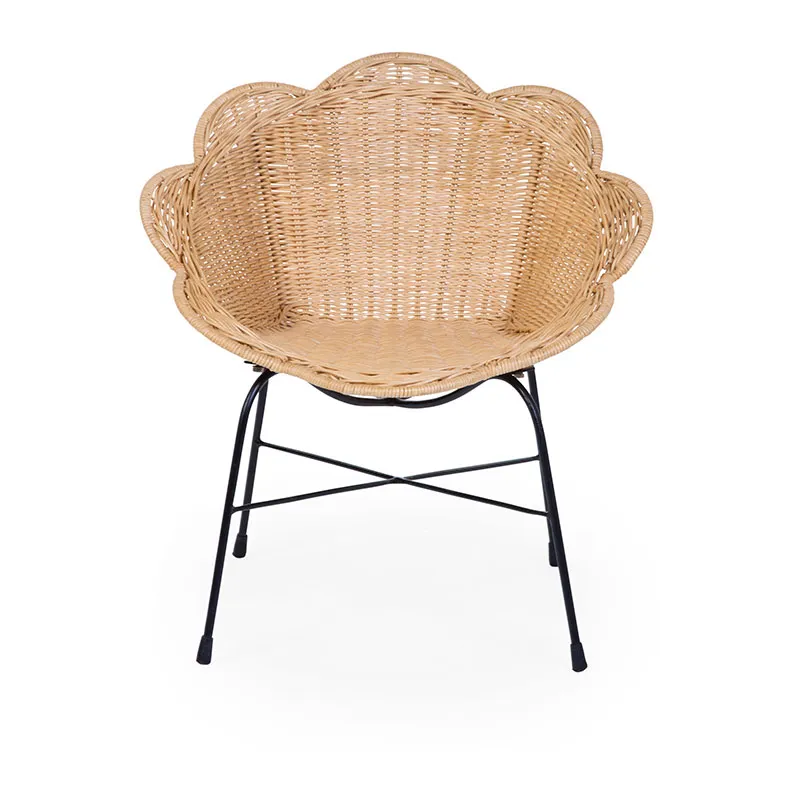 Chaise Fleur Enfant en Rotin - 51x45x55cm-2