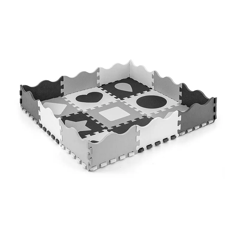 Tapis puzzle mousse Jolly 25pcs Formes Gris - 10m+-1