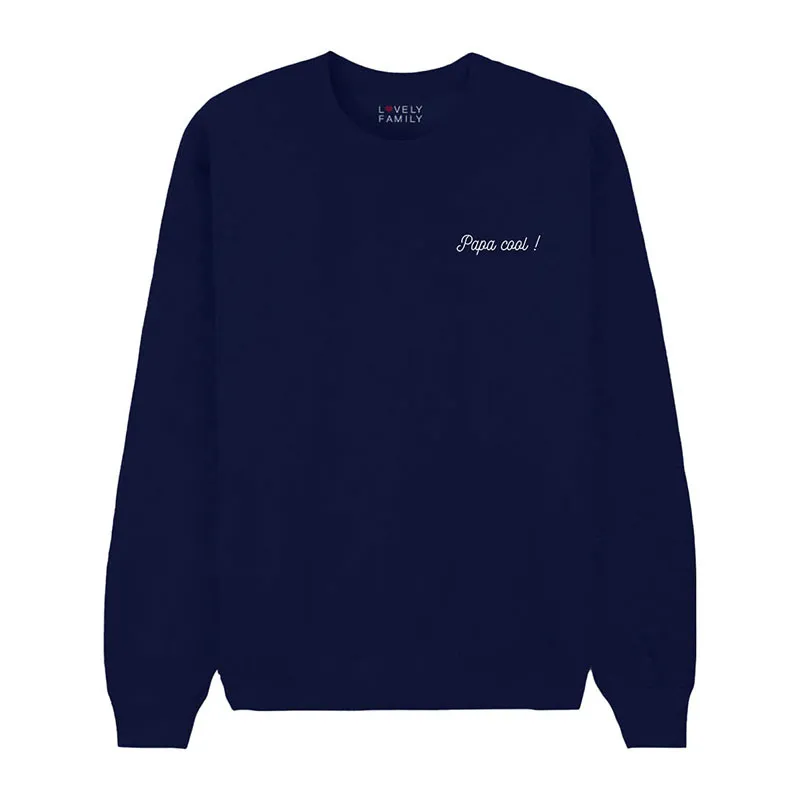 Sweat Homme Papa cool - Navy-0