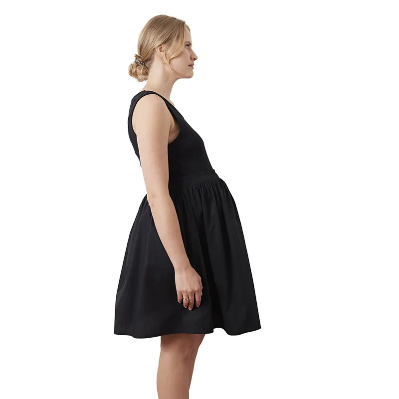 Robe maille de grossesse - Noir-1