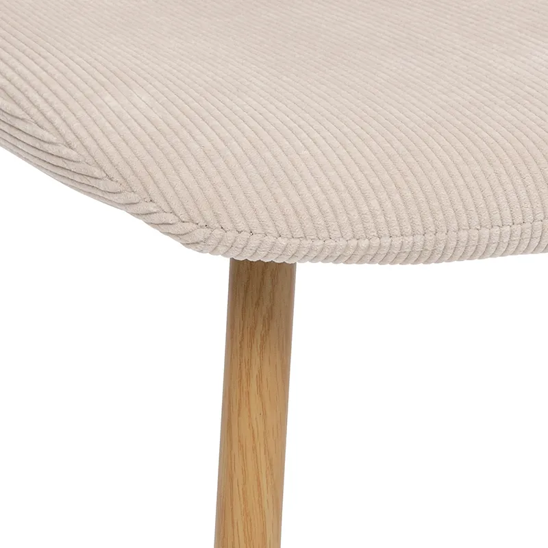2 Chaises Roka velours Beige - 45x51x87cm-2
