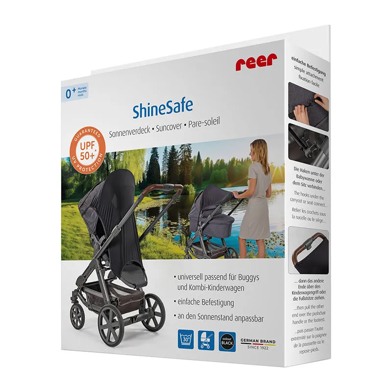 Pare-soleil pour poussette UV50+ - Noir-8