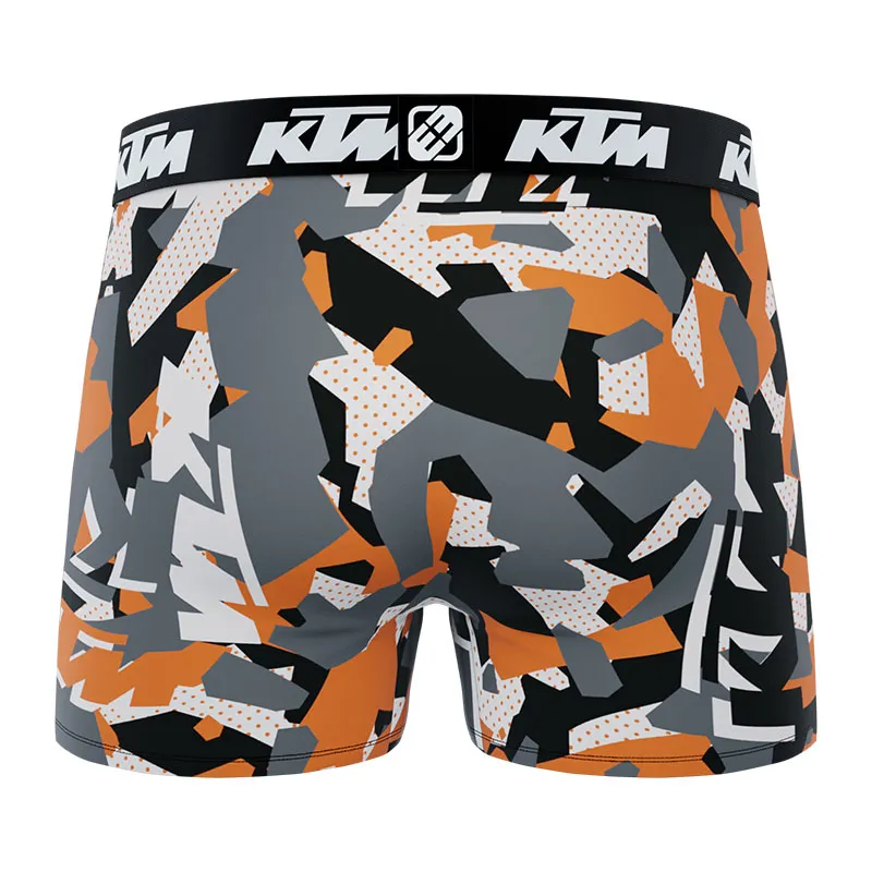 4 boxers homme Ktm Imprimé - Gris/Orange/Noir-3