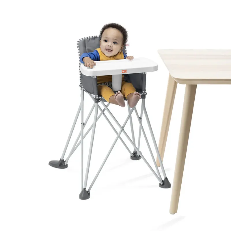 Chaise haute Pop'N'Dine Gris - 6m+-4
