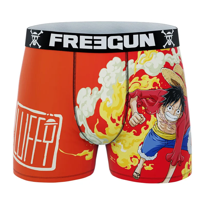 Lot de 5 boxers homme One piece  - Noir/Vert/Rouge/Jaune-4
