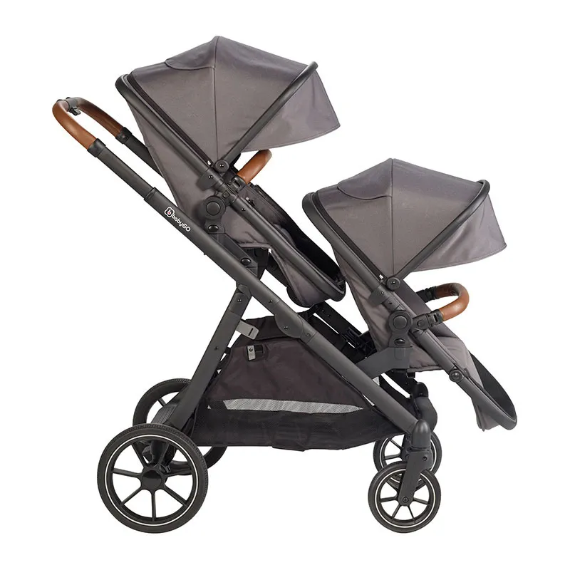 Poussette Double inline Duo 2en1 Gris - 0m+-3