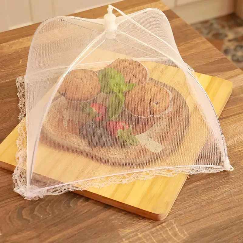 Cloche alimentaire pliable en maille - 32x32cm-7