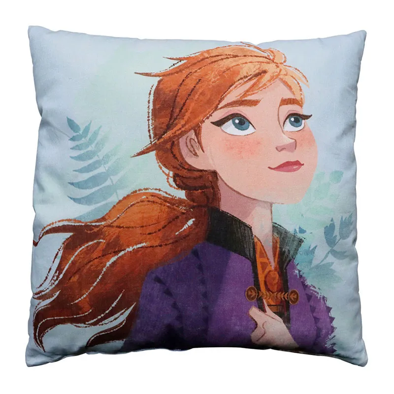 Coussin R/V carré Reine des Neiges 2 Bleu - 40x40cm-1