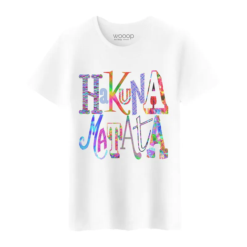 T-shirt Homme Hakuna matata color BIO - Blanc-0