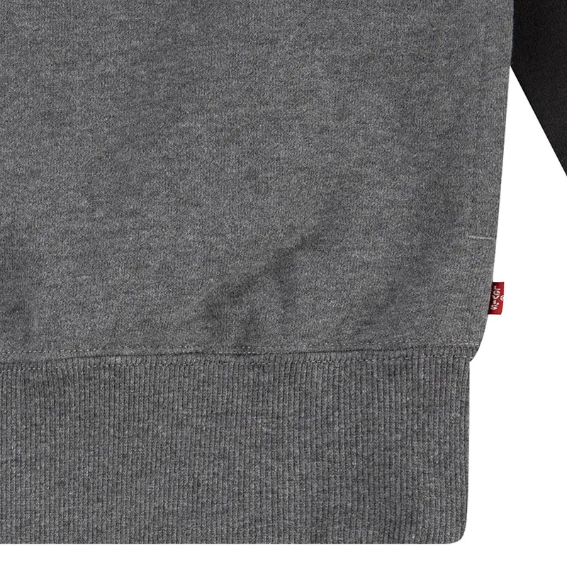 Hoodie Relaxed Fit Colorblock Junior - Charcoal heather-5
