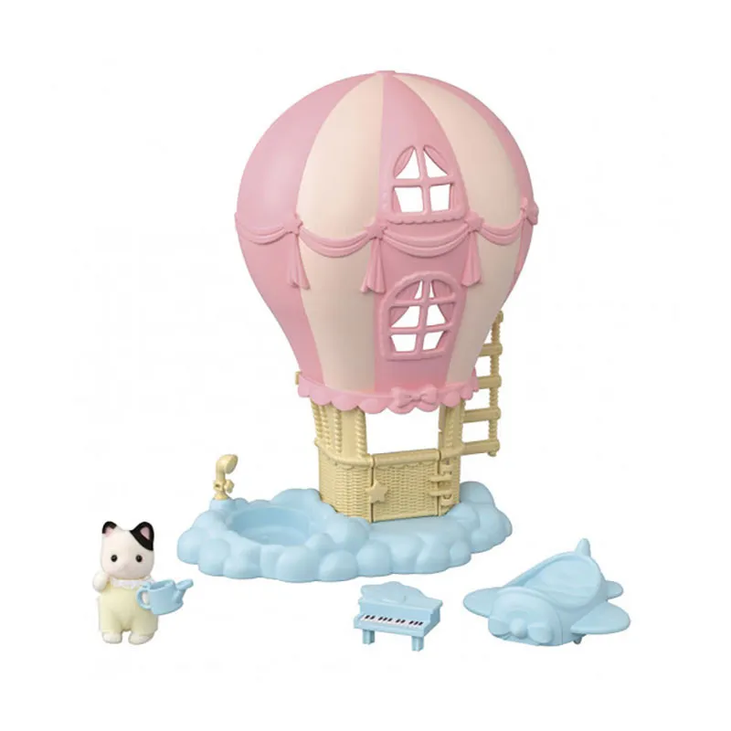 Montgolfière des bébés & bébé chat bicolore - 5pcs-0
