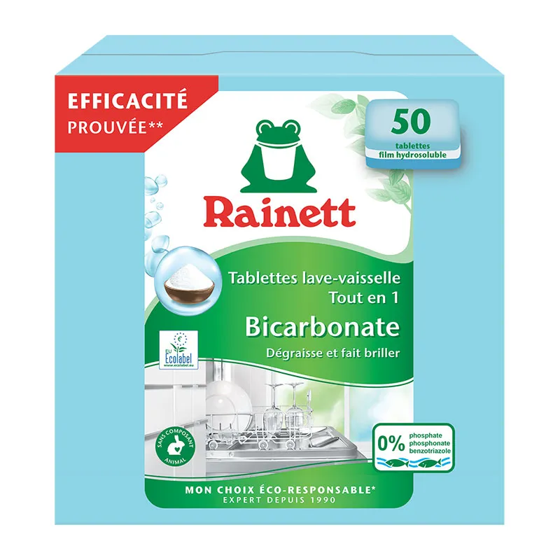2 Paquets de Tablettes lave-vaisselle Bicarbonate Écolabel - 2x50-1