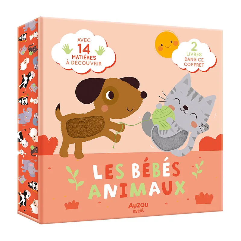 Coffret à toucher 2 livres Les bébés animaux - 0m+-0