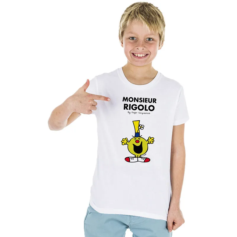 T-shirt Garçon Monsieur rigolo BIO - Blanc-0