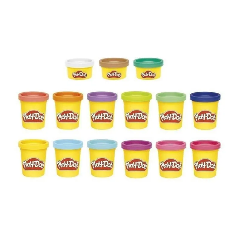 15 pots de pâte à modeler Couleurs classiques - 24m+-0