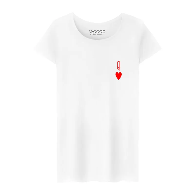 T-shirt Femme BIO Queen - Blanc-0
