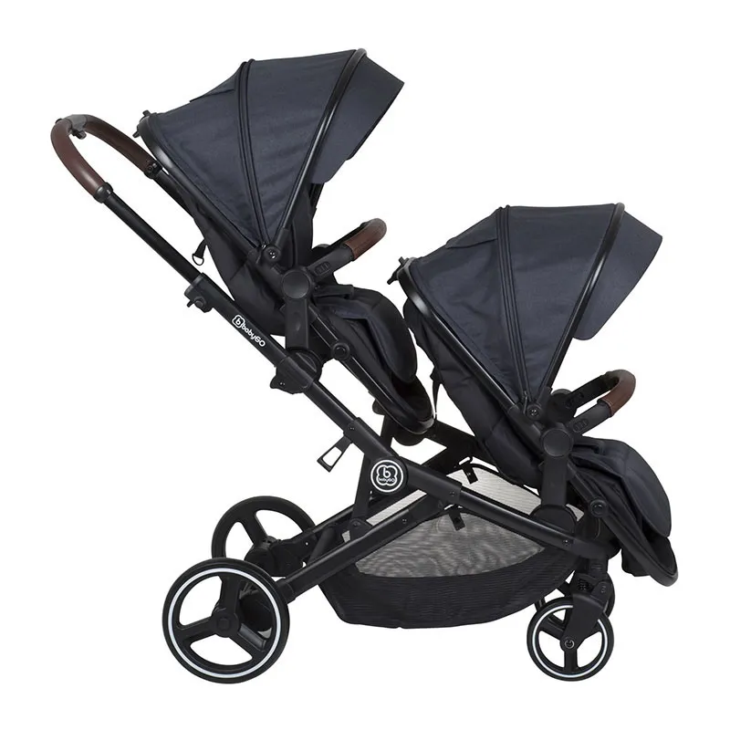 Poussette Double 2en1 Twinner Gris - 0m+-4