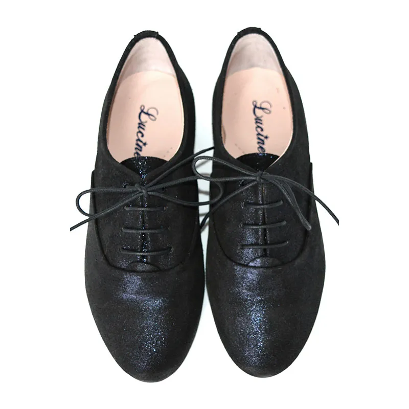 Chaussures derbies à lacets Capucine - Cuir Rose irisé-0