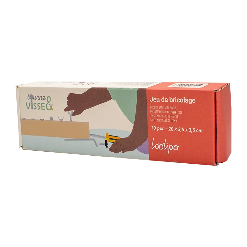 Jeu de bricolage en bois Tourne & Visse 10pcs - 3+-5