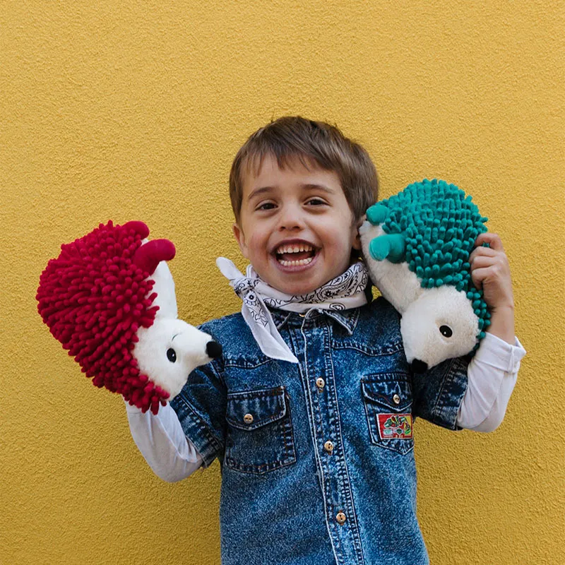 Peluche Ptipotos Hérisson & Bébé Betterave - 16x21cm-4