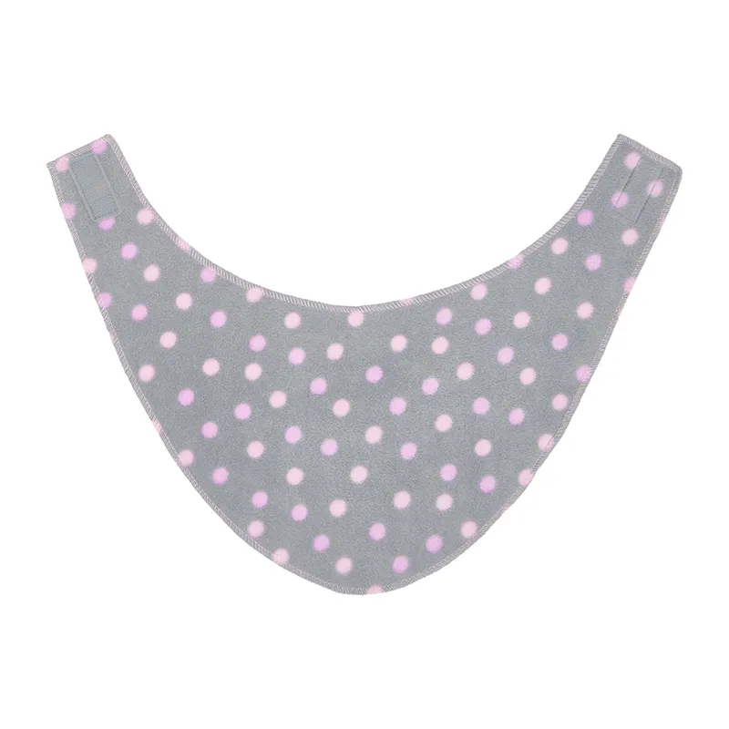 Écharpe triangle polaire Pois - Gris/Rose-1