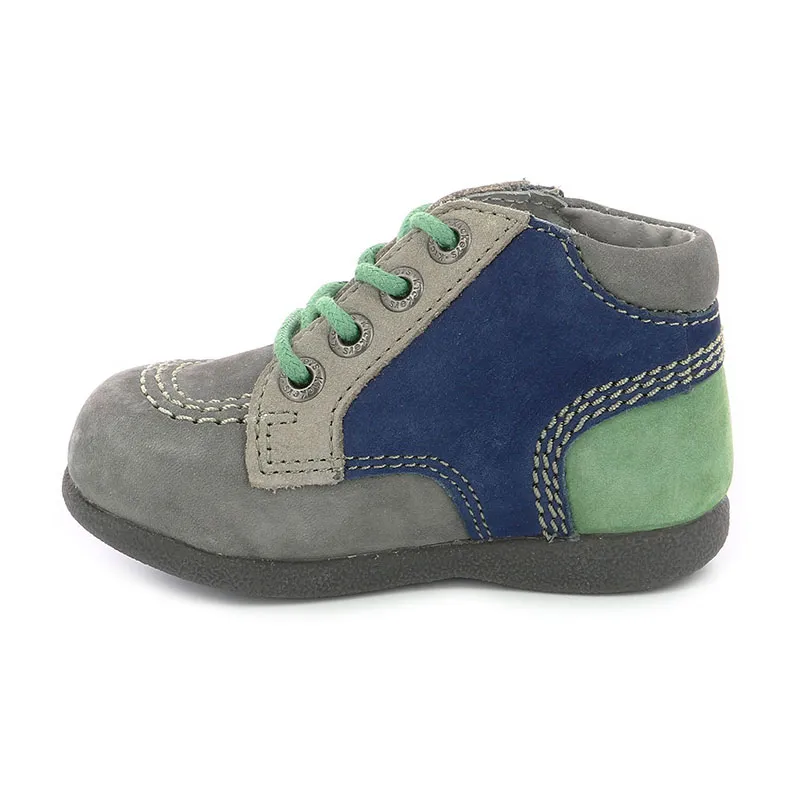 Bottillons Babystan - Gris/Vert/Gris-3