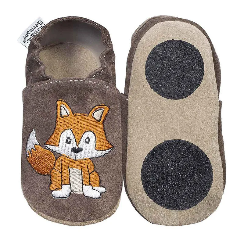Chaussons cuir antidér. Renard - Marron-5
