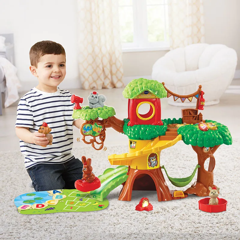 Tut Tut Animo Arbre cabane interactif + 4 Animaux - 12m+-0