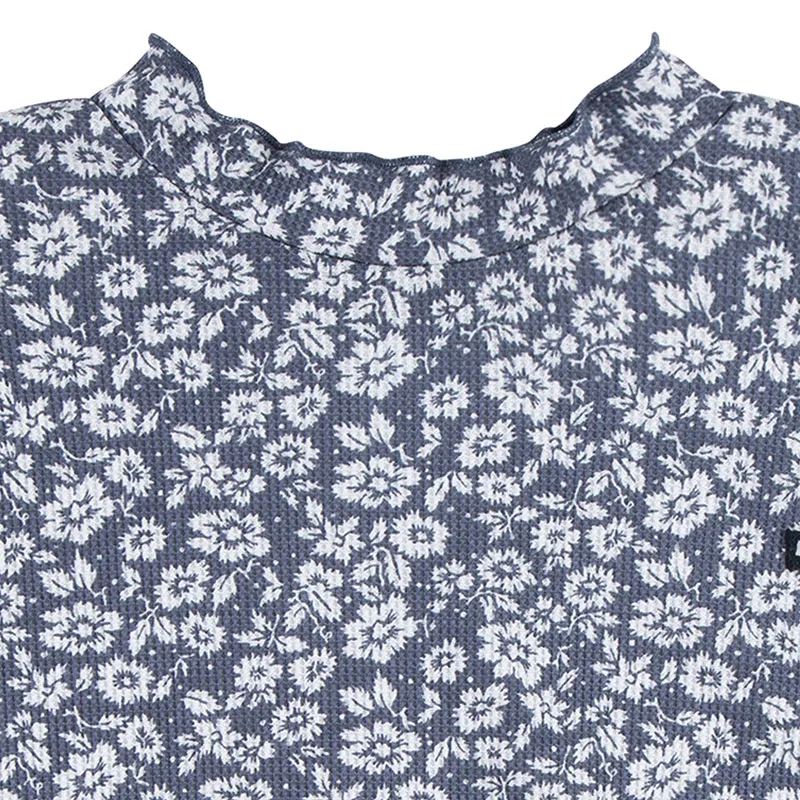 Blouse MC Waffle Knit - Vintage Indigo-5