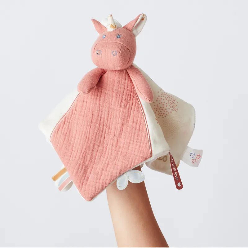 Doudou Mousseline Lina L&J - 27x27x7cm-3