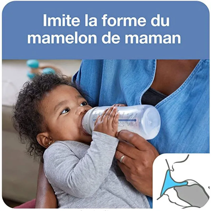 4 Biberons Verre First Choice 2x120ml + 2x240ml Coeur - 0m+-4