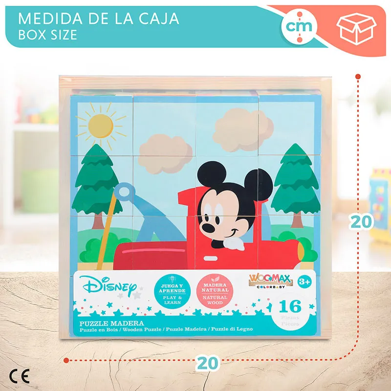 Puzzle cubes Bois 16pcs Mickey - 36m+-5