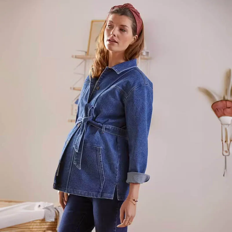 Veste de grossesse denim - Bleu-0