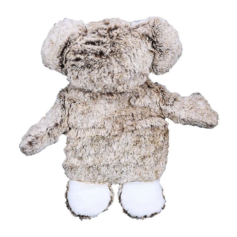 Bouillotte Peluche Micro-Ondable Marron - 32x16cm-2