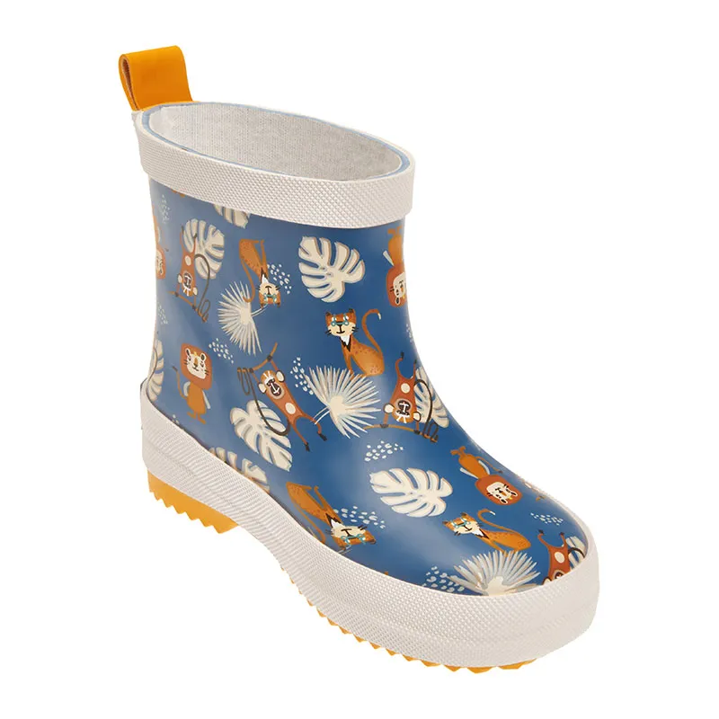 Bottes de pluie basses Jungle - Bleu canard-1