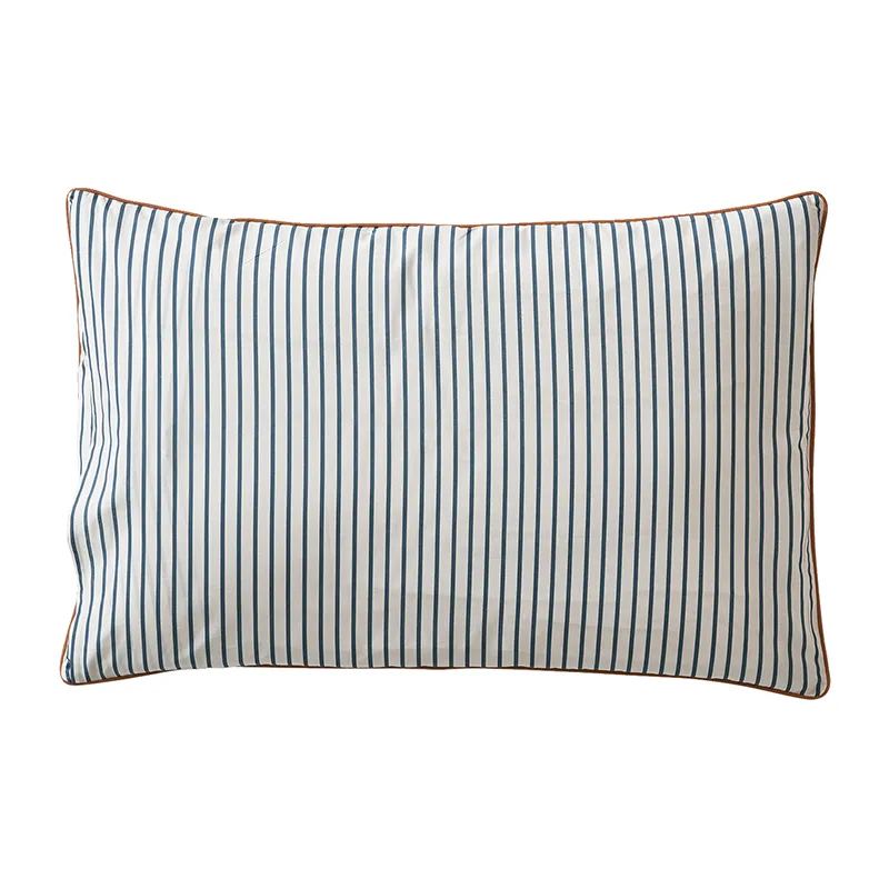 Housse de couette + Taie piping - Marine/Écru-4
