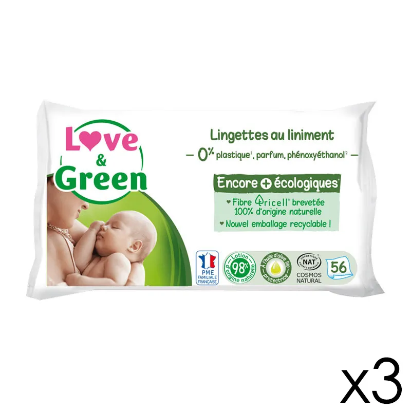 3 Paquets de Lingettes ÉCO Liniment spécial change - 3x56-0