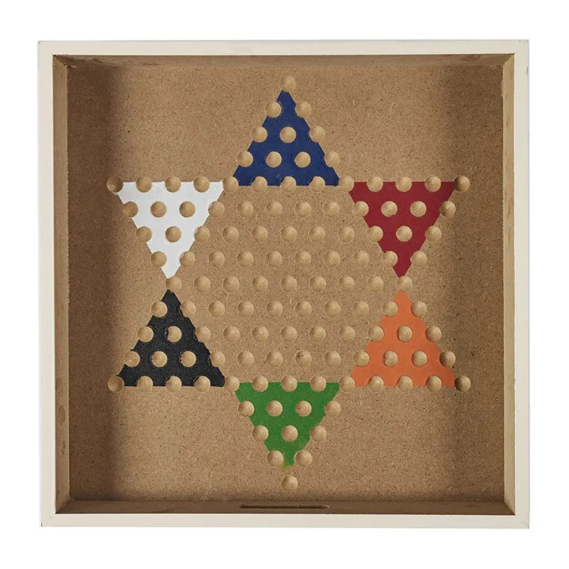 Coffret Jeux de société Bois 10en1 - 33x33x15,5cm-2