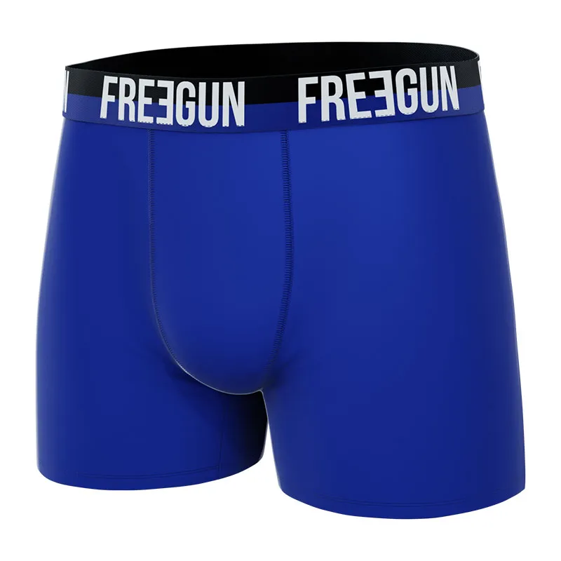 4 Boxers Homme Freegun - Noir/Gris/Blanc/Violet-2